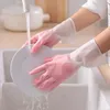 使い捨て手袋グラデーションカラーマジックPVC食器洗い洗浄皿洗い皿洗濯グローブは家庭用スクラバーゴムキッチンクリーンツールRe