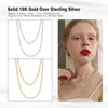 RINNTIN SC34 Heren Dikke Ketting Hiphop Sieraden 925 Sterling Sier Diamond-Cut Figaro Collier