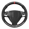 Car Steering Wheel Cover Black Suede For Fiat Grande Punto Bravo Linea 2007-2019 Qubo Doblo Opel Combo Vauxhall Combo 2012-2017