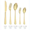 Flatware Sets Gold Silver Stainless Steel Food Grade Silverware Cutlery Set Utensils Include Knife Fork Spoon Teaspoon Noble Boutique 26