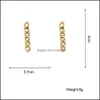 Ear Cuff JeweltryKorean Metal Chain Crystal Statement Long Punk örhängen för kvinnor Fashion Earring Female Gift Drop Delivery 2021 ZSV30