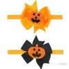 Baby hoofdbanden halloween boog hoofdband boutique meisjes pompoen schedel haar accessoires kinderen kinderen sjofele haarbands kha516