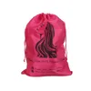 28x40cm Beställnings- varumärke Human Virgin Hair Extension Wig Satin Förpackningspåse, Kvinnor Premium Hårbuntar Silk Packing Bag 210402