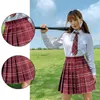 Jupes d'été coréenne taille haute jupe à carreaux mignon mini ligne a vintage sexy plissée femmes uniforme JK vêtements d'étudiants