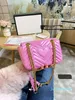 Designer- Women Bag Fashion Leather Handbag Shoulder Bucket Bags Woman Inclined Across Small Party Chain Ling Female High Quality bag