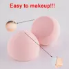 Cherry Peach Soft Sponge Foundation Kosmetisk puff våt torr användning Skönhet Makeup Blender Hög elastisk pulververktyg 20 st J074