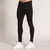 Streetwear Casual Taille Élastique Skinny Jeans Hommes Noir Jogger Pantalon High Street Slim Fit Homme Mode Denim Pantalon