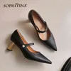 SOPHITINA Fashion Mature Women's High Heels Pointed Pearl Ladies Shoes Daily Dating Spring Selling Pumps Female Shoes AO605 210513