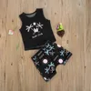 0-5Y zomer kind kind babyjongen kleding set kokosnoot boom print vest tops shorts outfits 210515