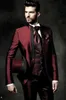 2021 Toppkvalitetsmärke Män Passar Stripe Mäns Blazer Slim Fit Bröllop Man Groom Tuxedos Suit Prom Jacka + Byxor + Vest 3 Piece X0909