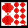 Annan evenemang hem trädgårdsfall leverans 2021 26 cm 10 tum kinesisk traditionell festlig rött papper lyktor för födelsedagsfest bröllopsdekoratio