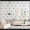 Wallpapers Décor Home & Garden Cement Gray Linen Pattern Waterproof Wallpaper Self-Adhesive Solid Color Dormitory Bedroom Wall Stickers Cabin