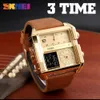 Skmei 3 Zeit Männer Sportuhr Top Luxusmarke Militär Digitale Armbanduhr Herren Quarzwerk Uhren Uhr Reloj Hombre 1391 Q0524