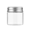 20ML 30ML PET Plastic Jars Round Clear Leak Proof Cosmetic Container Jars with Aluminum Lids for Travel Make Up Cream Lotion Nails Powder Gems Beads Jewelry