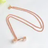 Hängsmycke Halsband Koreansk Rose Guld Silverfärg Par Fitness Dumbbell Collar Choker Halsband Kedja Mode Smycken Gåva För Kvinnor Män