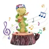 Version de la batterie dansant Talking Singing Party Toy Supplies Cactus farci en peluche électronique avec chanson Potted Early Education Toys F522368
