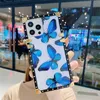 Lüks Bling Altın Folyo Mermer Kare Telefon Kılıfları Için iPhone 13 Pro Max 12 Mini Glitter Kelebek Kılıf 11Promax 7 8 Artı X XR XSMAX Yumuşak TPU Cep Telefonu Kapak