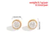 Dangle & Chandelier 2022 Elegant Kpop Round Circle Imitation Pearl Stud Earring for Women Girl Wedding Bridal Small Earrings Fashion Ear Jewelry