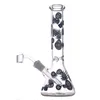 Colorful Dab Oil Rigs Bong Striaght Tube Water Pipes Grow In Dark Tree Perc Smoking Glass Bong di tabacco