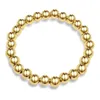 Brins perlé bracelet polyvalent rond perle or plaqué de plage style géométrique couleur élastique conserver