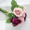 Fleurs décoratives couronnes Flone mariage mariée main tenant artificielle Roses Bouquet soie faux maison fête Table décoration florale pour Wif