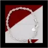 Bracelets de liaison bijoux100 pour cent de haute qualit￩ 8 pouces de long 925 bracelet de cha￮ne de corde torsad￩ Sier DFF0739 Drop Livraison 2021 Hgwai