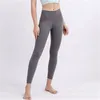 L131 Yoga leggings para mulheres altamente elásticas tecidos flexíveis em execução Lightweight Sentindo Workout Fitness Wear Lady Tights Cor Sólida