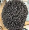 15mm afro curl 1B tam pu peruk erkek peruk hint bakire insan saç değiştirme siyah erkekler için ekspres teslimat