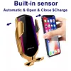 Caricatore wireless R1 Caricamento automatico Automatico Porta di ricarica rapida Qi per iPhone Samsung Huawei Air Vent Phone Holder53333998