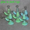 7,5 pouces Verre Bong narguilé silicone pipe à eau mini Dab Rigs 4mm 14mm quartz banger clous