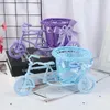 1Pc grande roue panier rond rotin flotteurs Vase à fleurs pots de fleurs conteneurs petit vélo/pot de fleurs paniers de rangement