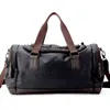 Casual Travel Duffel Bag PU Leather Men Handbags Big Large Capacity s Black Mens Messenger Tote 211118