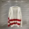 21ss Diseñadores Suéteres letras de lujo estampado de rayas de celosía ropa de parís manga larga para hombre camisa etiqueta lujos negro blanco rojo naranja xinxin