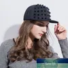 Unisex Punk Kirpi Şapka Kişilik Caz Snapback Spike Çivili Perçin Spiky Beyzbol Şapkası Hip Hop Kaya Dansı Bons Baba Şapka Fabrika Fiyat Uzman Tasarım Kalitesi