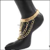 Anklets sieraden vintage slangenketen pijl charme voor vrouwen bijoux femme unieke kwastige tassel dikke tennis link sandalen zomer voet drop levering 20