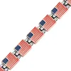 Escalus Classic USA Flag Bracciale magnetico da donna Stati Uniti Rame antico Braccialetti con ciondoli da uomo Bracciale con gioielli a catena