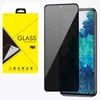 Anti-Spy Privacy Volledige Cover Gehard Glas Protector Zijde Gedrukt voor Samsung Galaxy A02 A12 A22 4G 5G S21 FE A71S F52 100PCS / lot in retailpakket