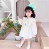 Lente aankomst meisjes lange mouw cartoon jurk kinderen Koreaanse ontwerp tops kleding 210528