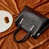 Top Fashion Womens Tas Dame Handtas Crocodile Patroon Tij Temperament Hand Carry All-Match Lederen Handtassen Portemonnee