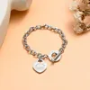 Charm Bracelets Fashion Heart Stainless Steel Bracelet For Women Vintage Gold Punk Thick Chain On Hand 2021 Jewelry Gift