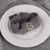 Ronds de serviette 12 pièces boucle en or pour dîner anniversaire anniversaire noël aux chandelles décoration de Table