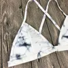 Womens Costume Marble Bikini Sets Padded Swimsuit Monokini Push Up Swimwear Swimming Bathing Suit Summer Beachwear 2022 #T2G Women's