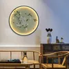 Contemporary Wall Light Flower Figure Sconces Round Lamp Creative For Home Decoration