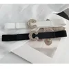 Bälten för kvinnor Luxury Designer Brand Elastic Belt Lady Dekorativ klänning C Typ Roteston Borr Buckle Midje Tätning Sash3504783