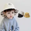 Cappelli da pescatore con stampa di mucche Bambini Panama Comodo cappello da pescatore in cotone traspirante Bambini Bambini da passeggio all'aperto Cappellini da sole