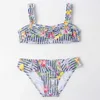 Shinning Falbala Costumi da bagno per bambini Costume da bagno per ragazze di fiori Bikini Set per bambini Fasciatura per bambina Biquini Costume da bagno A254