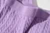 Vintage Knitting Twist Z Długim Rękawem Cardigan Sexy Kobiety Pakiet HIPS Mini Spódnica Crop Sweter Sweter 2 sztuk 210429