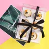 stobag 5pcs 투명 휴대용 컵 케이크 상자 빵 케이크 상자 및 포장 Patisserie 웨딩 베이비 샤워 파티 장식 210724