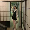 Dess coréen Vintage élégant robe femmes à manches longues mince Sexy chemise robe bureau dame pansement conception été Chic 210521