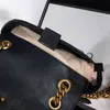 Bolsa de ombro de alta qualidade em couro legítimo para mulheres, moda feminina, bolsas Marmont, bolsas de couro genuíno, bolsas crossbody, mochila, bolsa de ombro